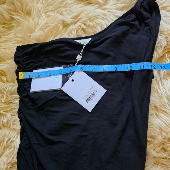 Asta Resort Black Chloe Mini Skirt And Penelope One Shoulder Top Set Small - Picture 11 of 12